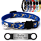Personalized Reflective Star Moon Cat Collar With Engraved ID Tag 0