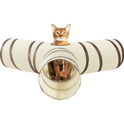 hide & play foldable cat tunnel toy with storage bag