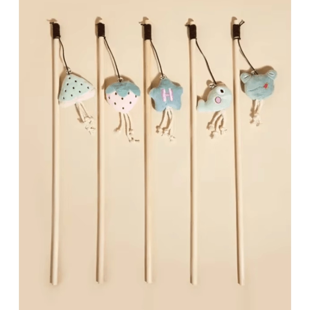 WhiskerHunter Mouse Feather Teaser Wand 1