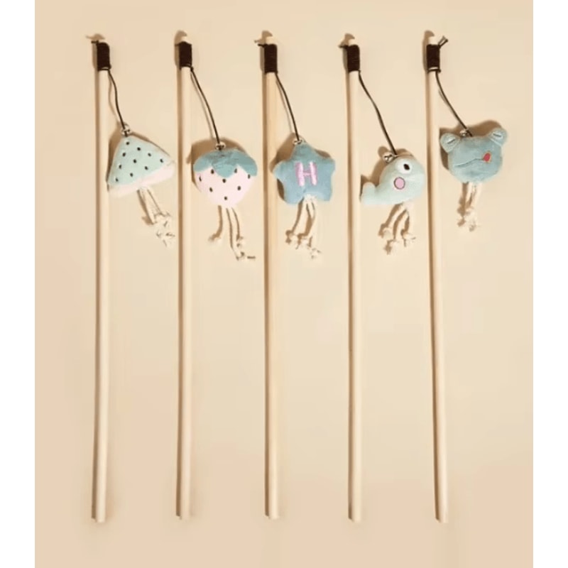WhiskerHunter Mouse Feather Teaser Wand 1