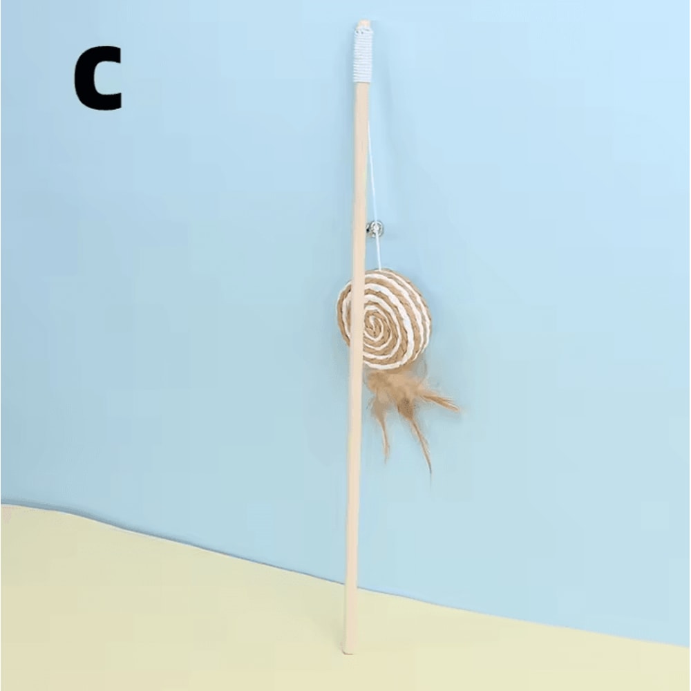 WhiskerHunter Mouse Feather Teaser Wand 2