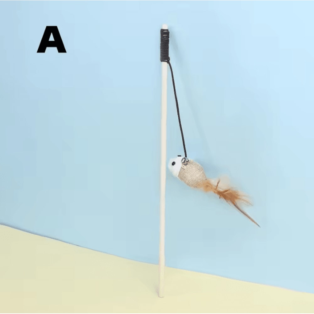 WhiskerHunter Mouse Feather Teaser Wand 3