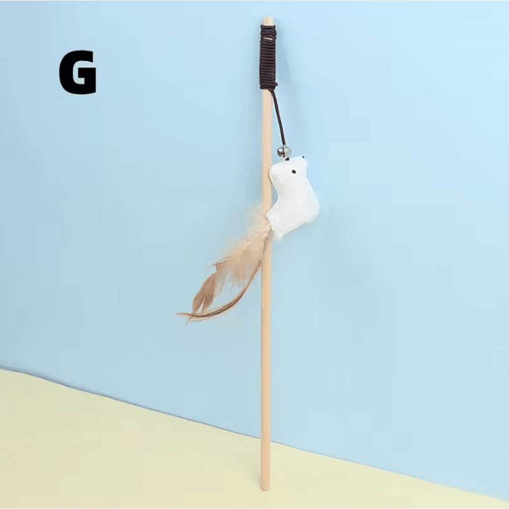 WhiskerHunter Mouse Feather Teaser Wand 8
