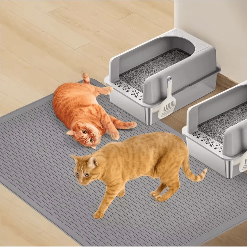 AquaShield Waterproof Silicone Pet Feeding Litter Mat 1