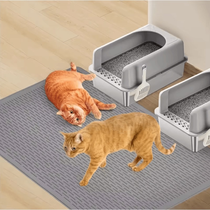 AquaShield Waterproof Silicone Pet Feeding Litter Mat 1