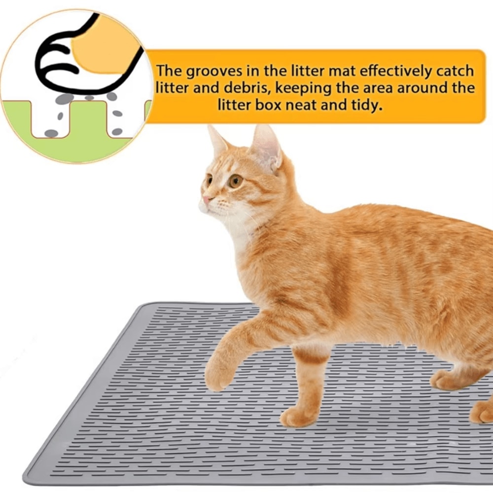 AquaShield Waterproof Silicone Pet Feeding Litter Mat 2