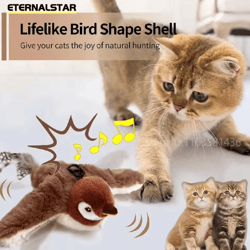 spacenest interactive flapping bird cat toy