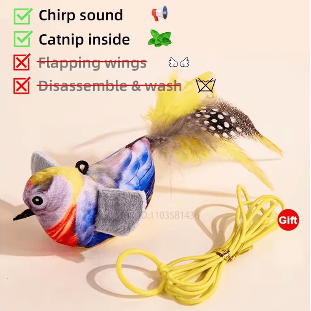 SpaceNest Interactive Flapping Bird Cat Toy 3