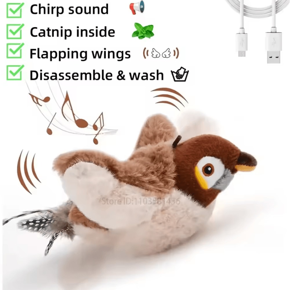 SpaceNest Interactive Flapping Bird Cat Toy 5
