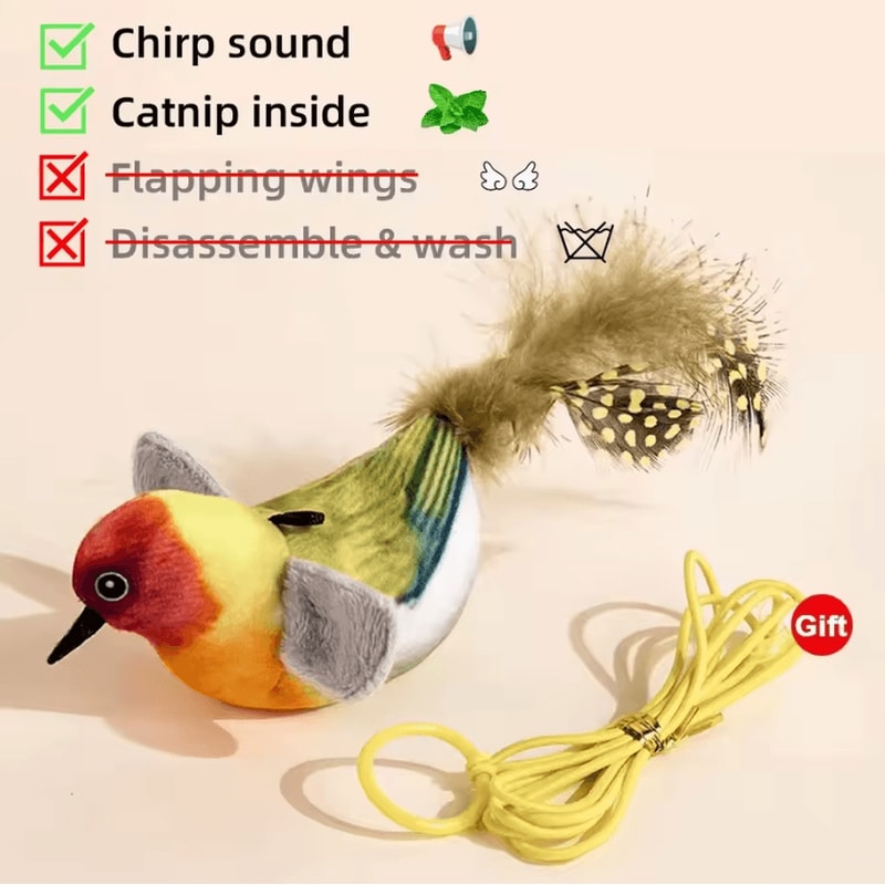 SpaceNest Interactive Flapping Bird Cat Toy 6
