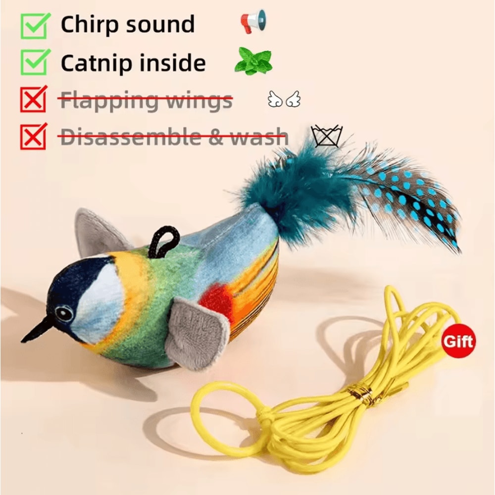 SpaceNest Interactive Flapping Bird Cat Toy 7