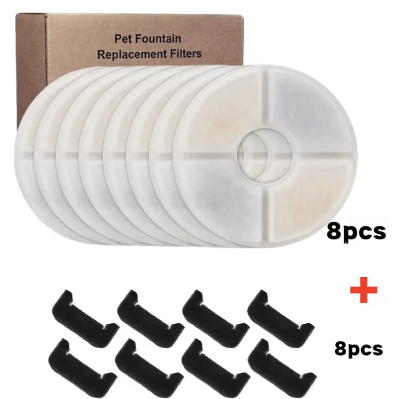 PureFlow Activated Carbon Water Fountain Filter Replacement Set 4