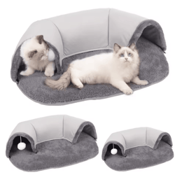 cozytunnel 2-in-1 cat tunnel bed & play nest