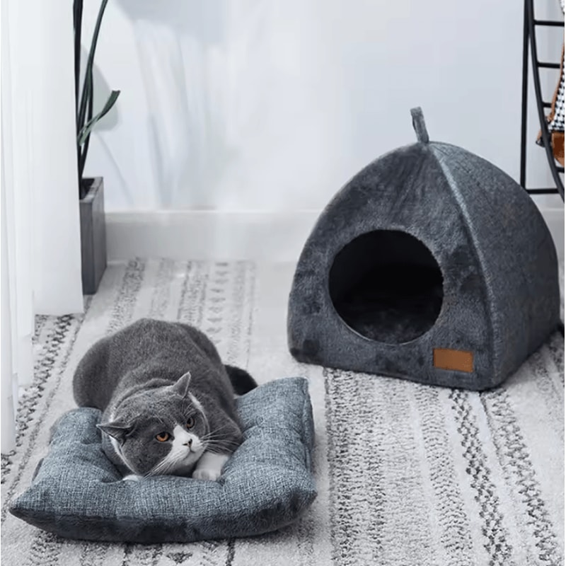 CozyCave Triangle Cat House Bed 2