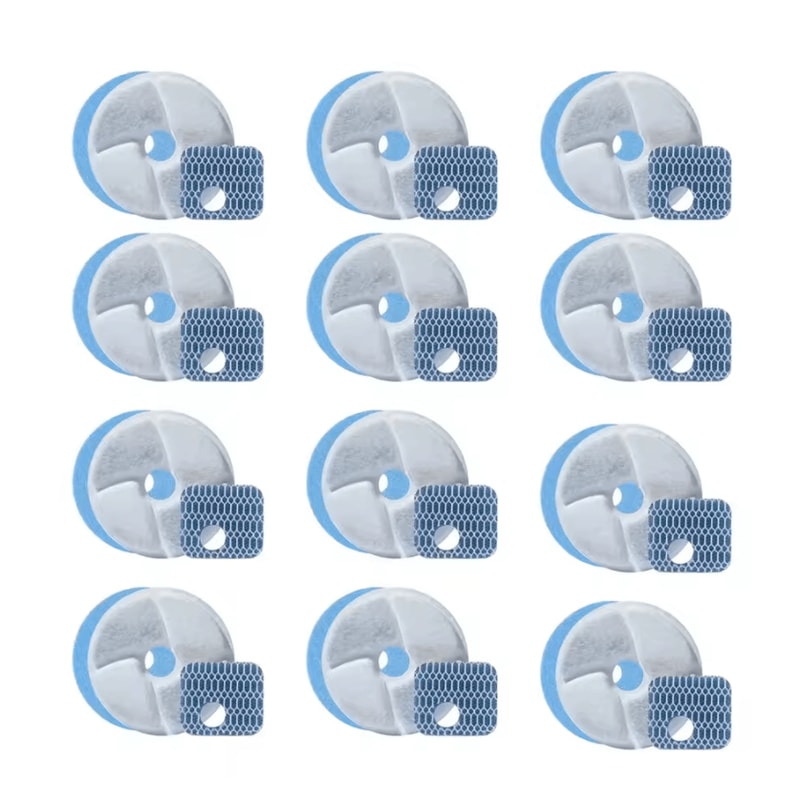 PureFlow Replacement Filters For 22L Stainless Steel Cat Water Fountain 6