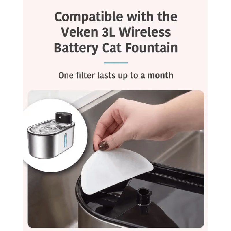 PureFlow Activated Carbon Resin Water Fountain Filter Set 1