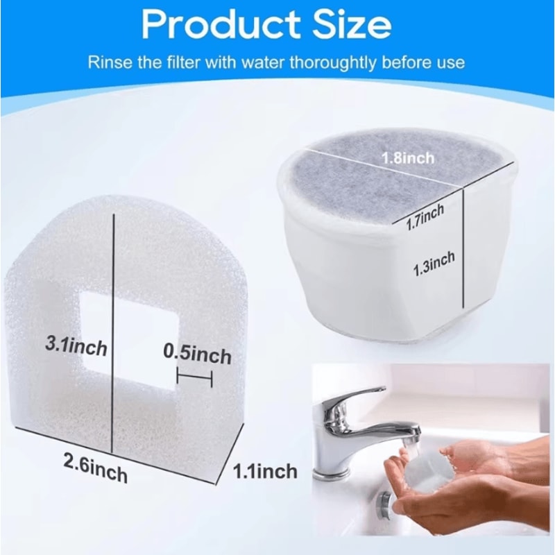 AquaFlow Replacement Carbon Resin Fountain Filters 2