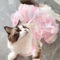 butterfly princess pet dress for cats & small dogs