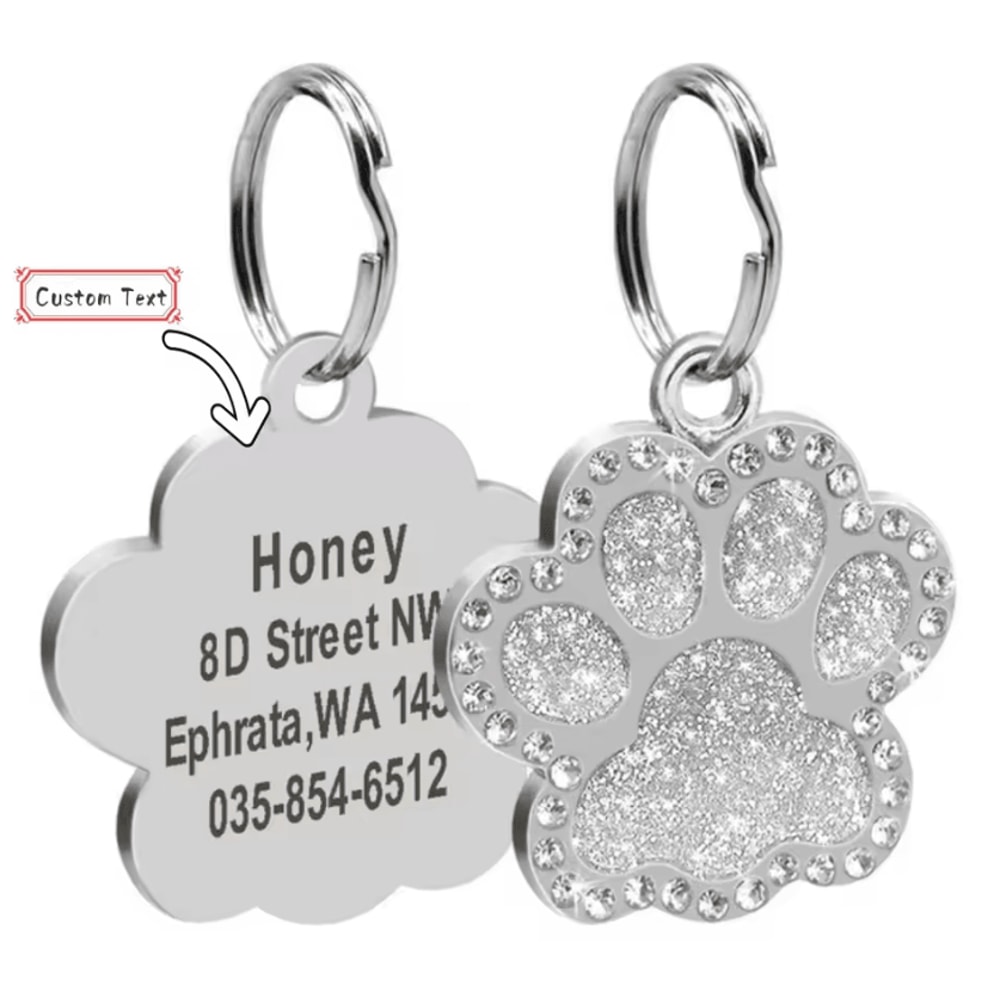 DiamondTag Personalized Stainless Steel Pet ID Pendant 7