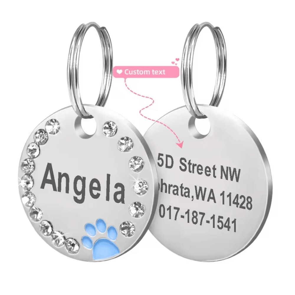 DiamondTag Personalized Stainless Steel Pet ID Pendant 13