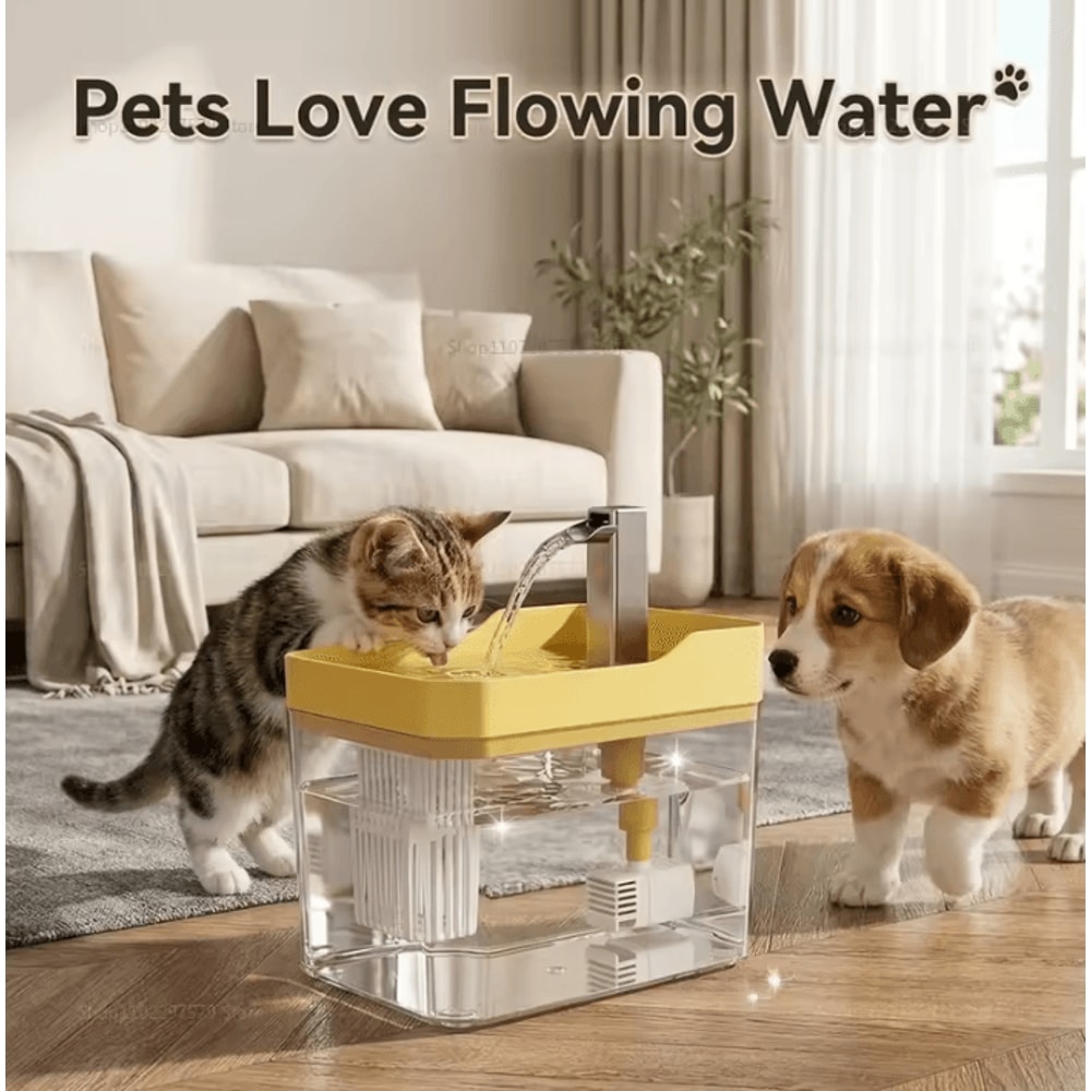 AquaFlow Quiet Automatic Cat Water Fountain 0