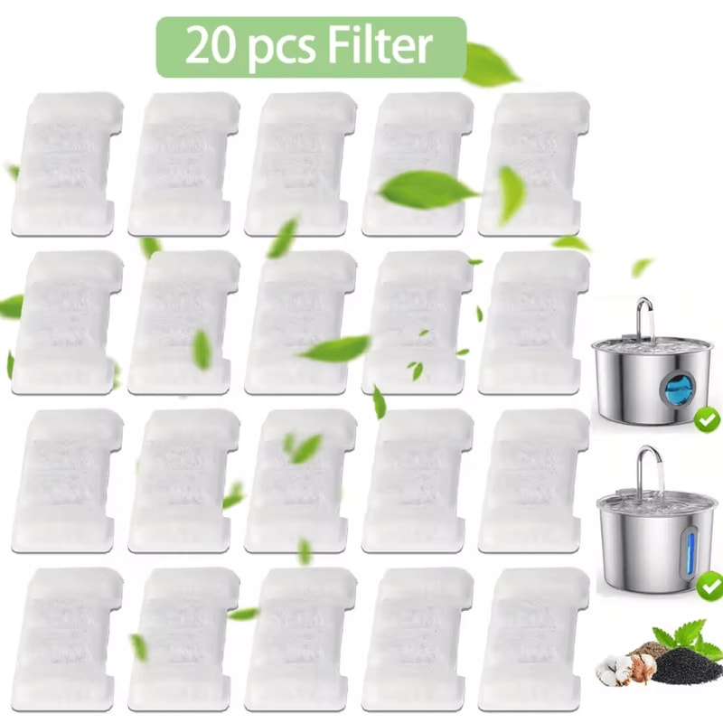 AquaPure Activated Carbon Water Fountain Filter Refills 5