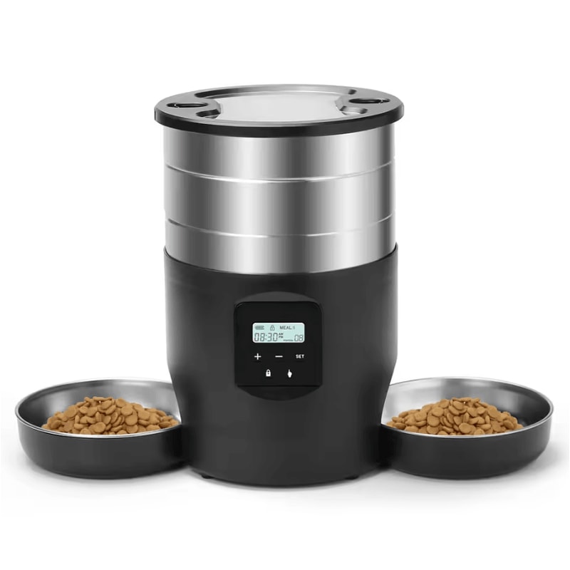 SmartServe WiFi Automatic Pet Feeder With Dual Stainless Steel Bowls 5