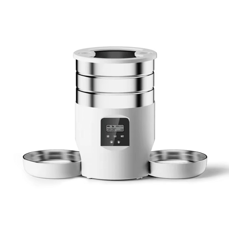 SmartServe WiFi Automatic Pet Feeder With Dual Stainless Steel Bowls 6