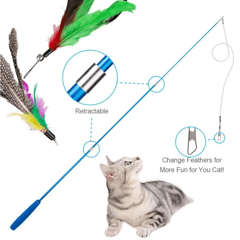 Feather Frenzy 11Piece Cat Teaser Replacement Set 2