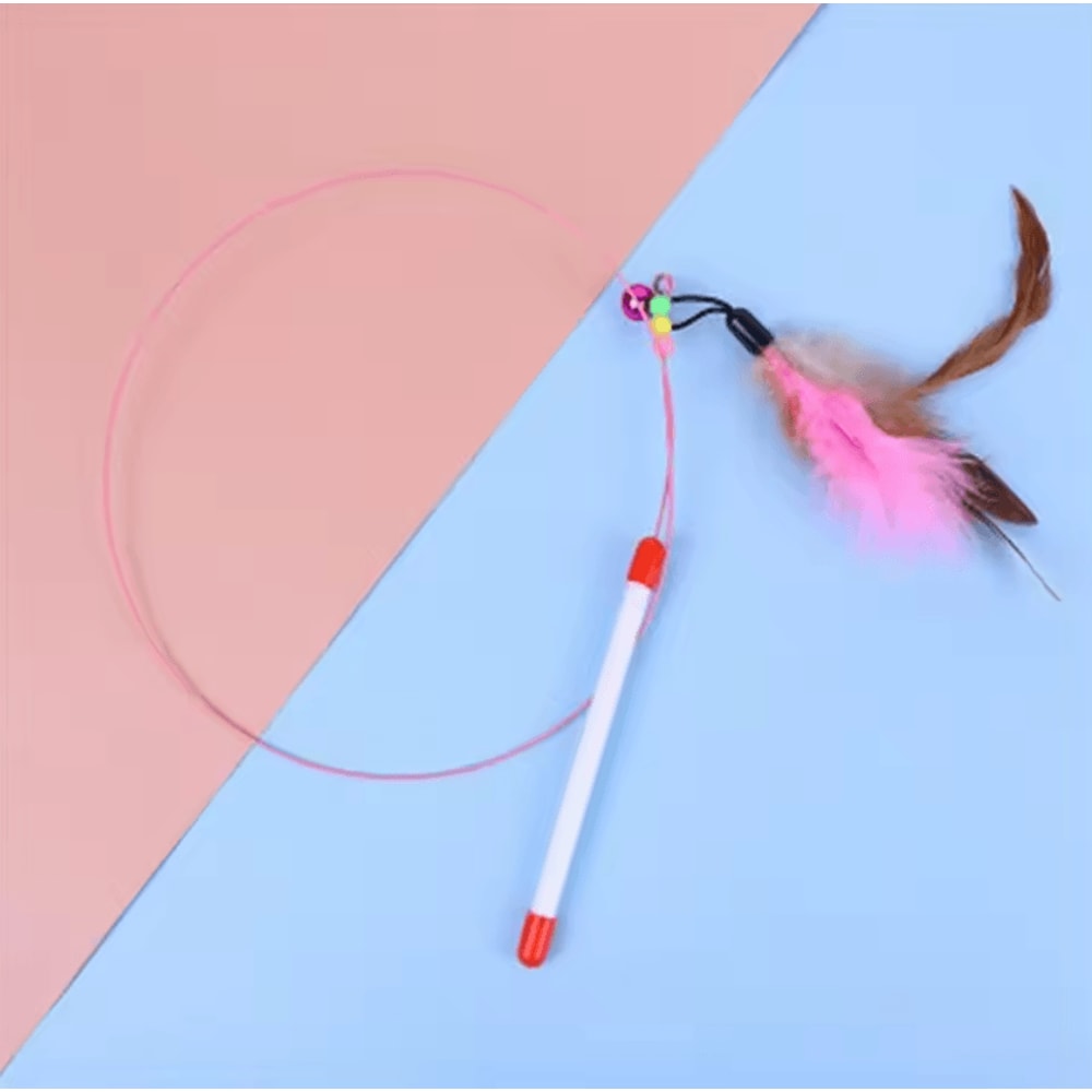FeatherFlex Interactive Cat Wand Toy With Bell 1