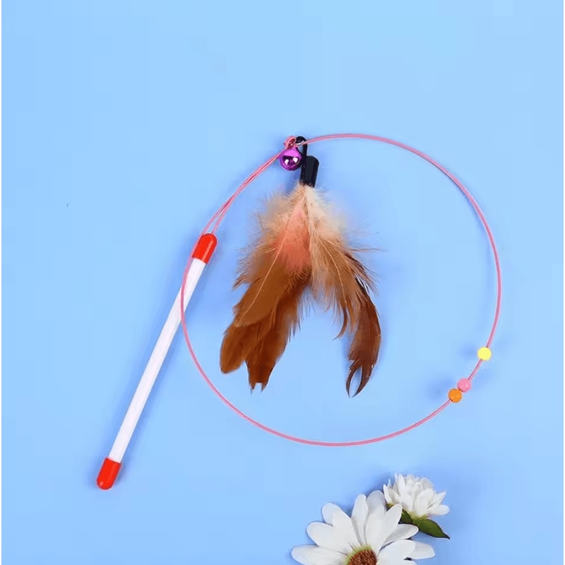 FeatherFlex Interactive Cat Wand Toy With Bell 2