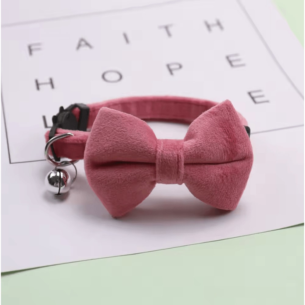 Charming Bell Bow Adjustable Cat Collar 4