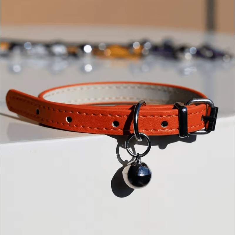 LuxePaw Adjustable PU Leather Pet Collar 0