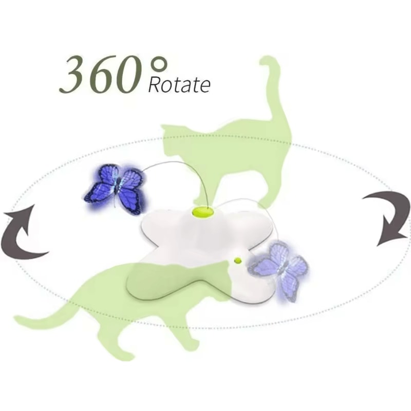 FlutterWing 360 Interactive Butterfly Cat Toy 3