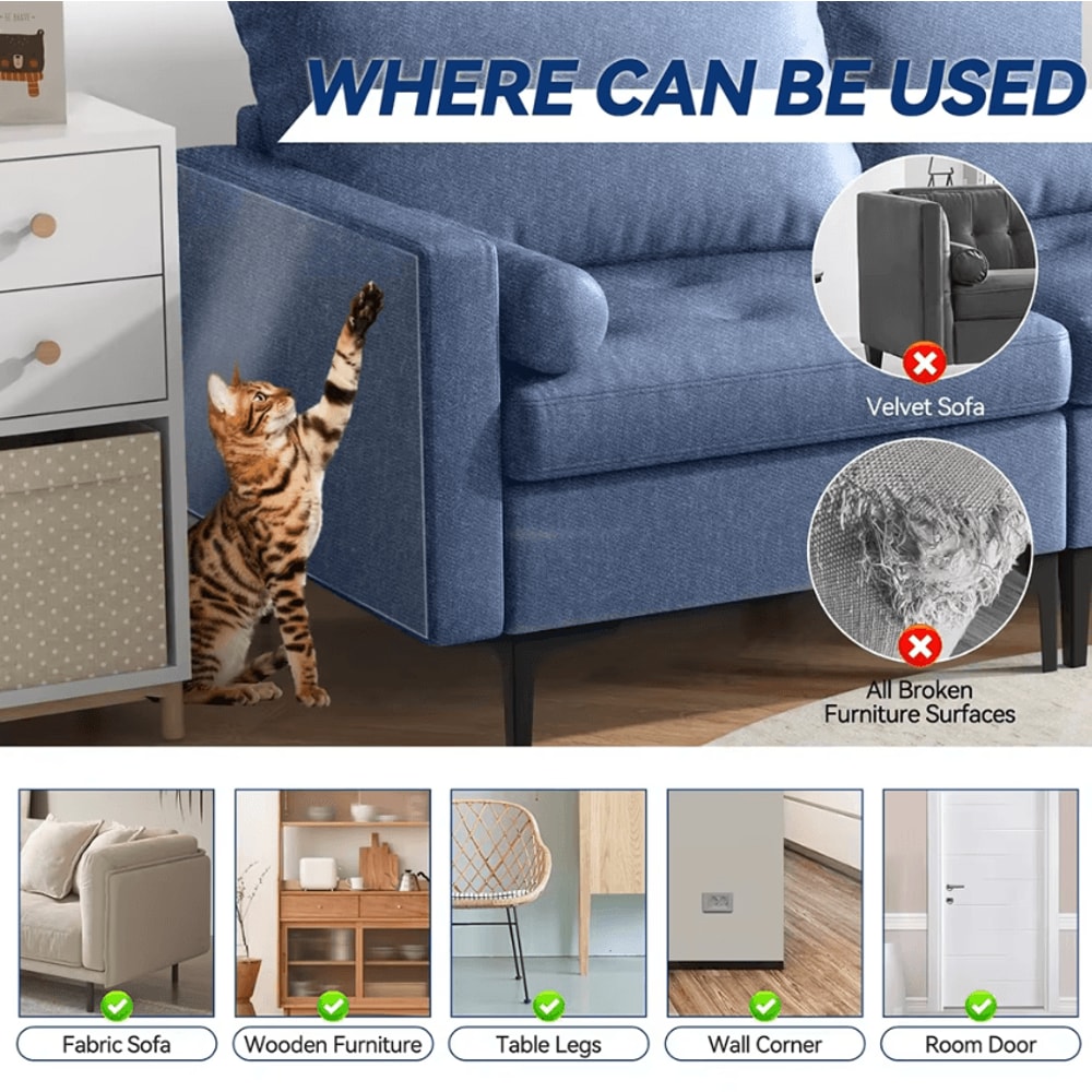 ClearGuard Cat Scratch Deterrent Furniture Protection Tape 2