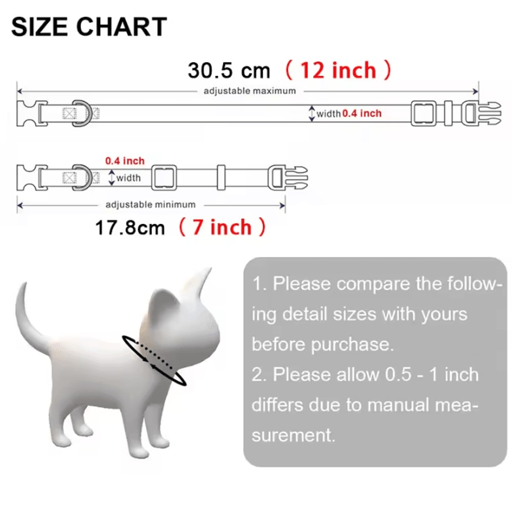 Personalized Reflective Pet ID Collar For Cats Small Dogs 1