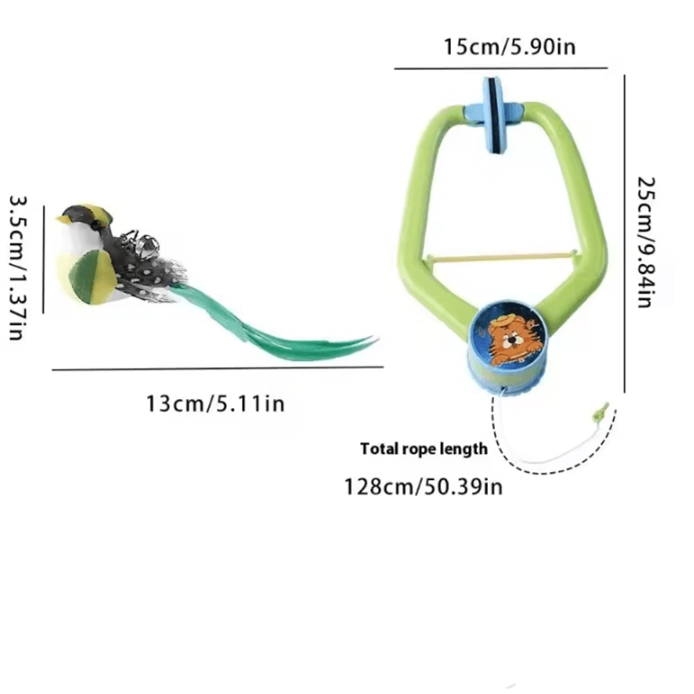 DoorHanging Feather Chase Cat Toy Interactive SelfPlay Teaser 8