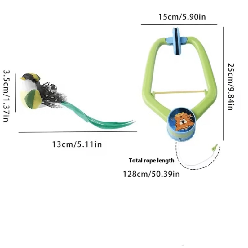 DoorHanging Feather Chase Cat Toy Interactive SelfPlay Teaser 8