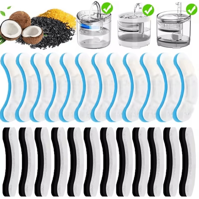 Activated Carbon Replacement Filters For Pet Water Fountain 0