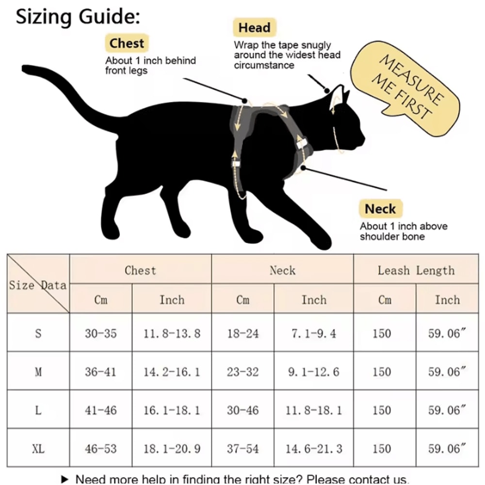 Reflective ComfortFit Pet Harness Leash Set For Cats Small Dogs 1