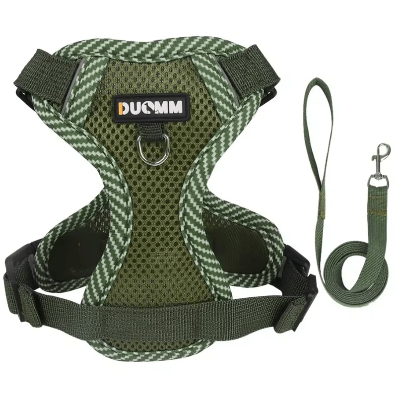 Reflective ComfortFit Pet Harness Leash Set For Cats Small Dogs 12