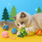 Wool Yarn Bell Cat Toy Balls Set Interactive Play Balls For Cats 0