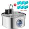 AquaFlow Wireless Stainless Steel Pet Water Fountain 32L 4