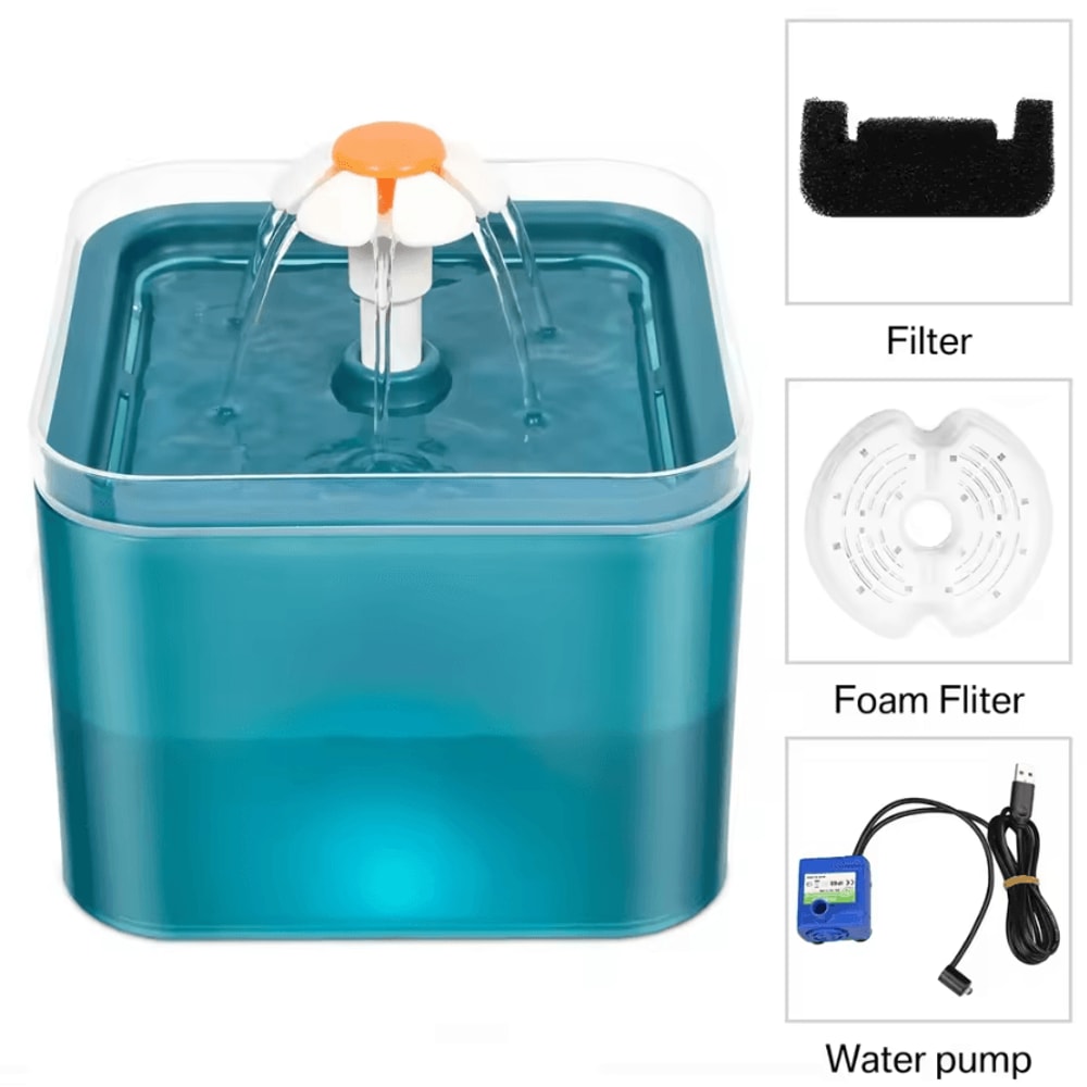 GlowFlow 2L Pet Water Fountain With LED Light 4