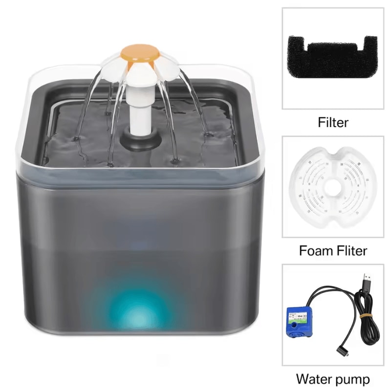 GlowFlow 2L Pet Water Fountain With LED Light 5
