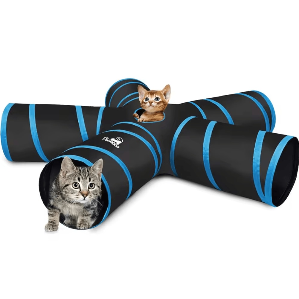 Pawaboo Collapsible Cat Tunnel Play Tent With Balls Bells 5