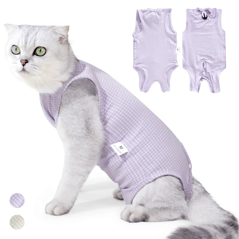 ComfortGuard Cat Recovery Suit Soft Surgical Recovery Onesie 0