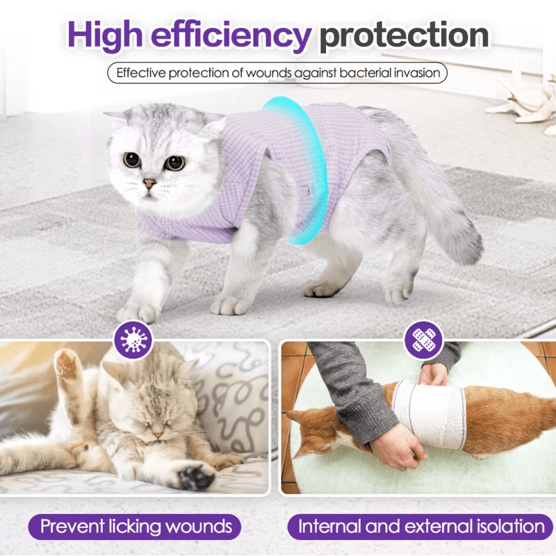 ComfortGuard Cat Recovery Suit Soft Surgical Recovery Onesie 2