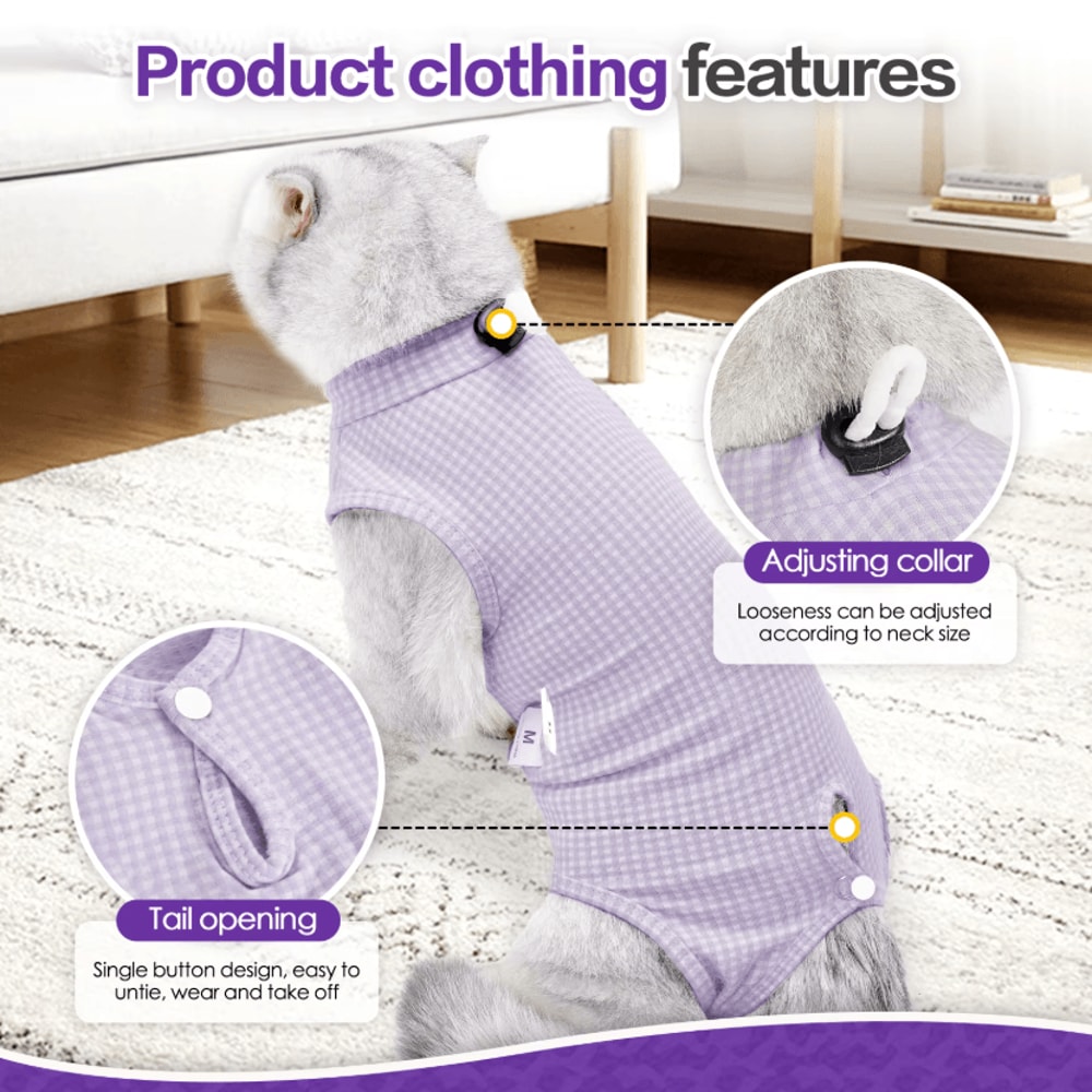 ComfortGuard Cat Recovery Suit Soft Surgical Recovery Onesie 3