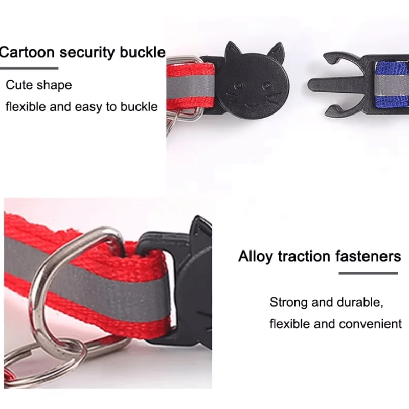ColorPop Adjustable Cat Kitten Collar Set With Bell 2